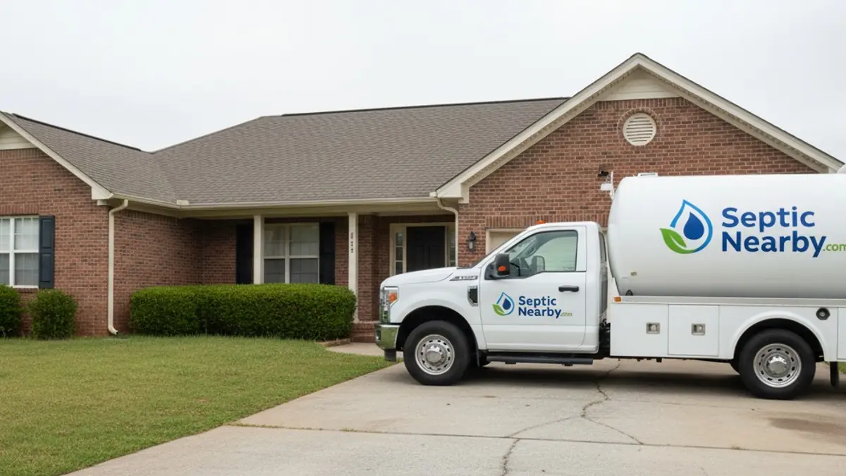 Illustrative photo of septic service in a residential area of Alpharetta, GA