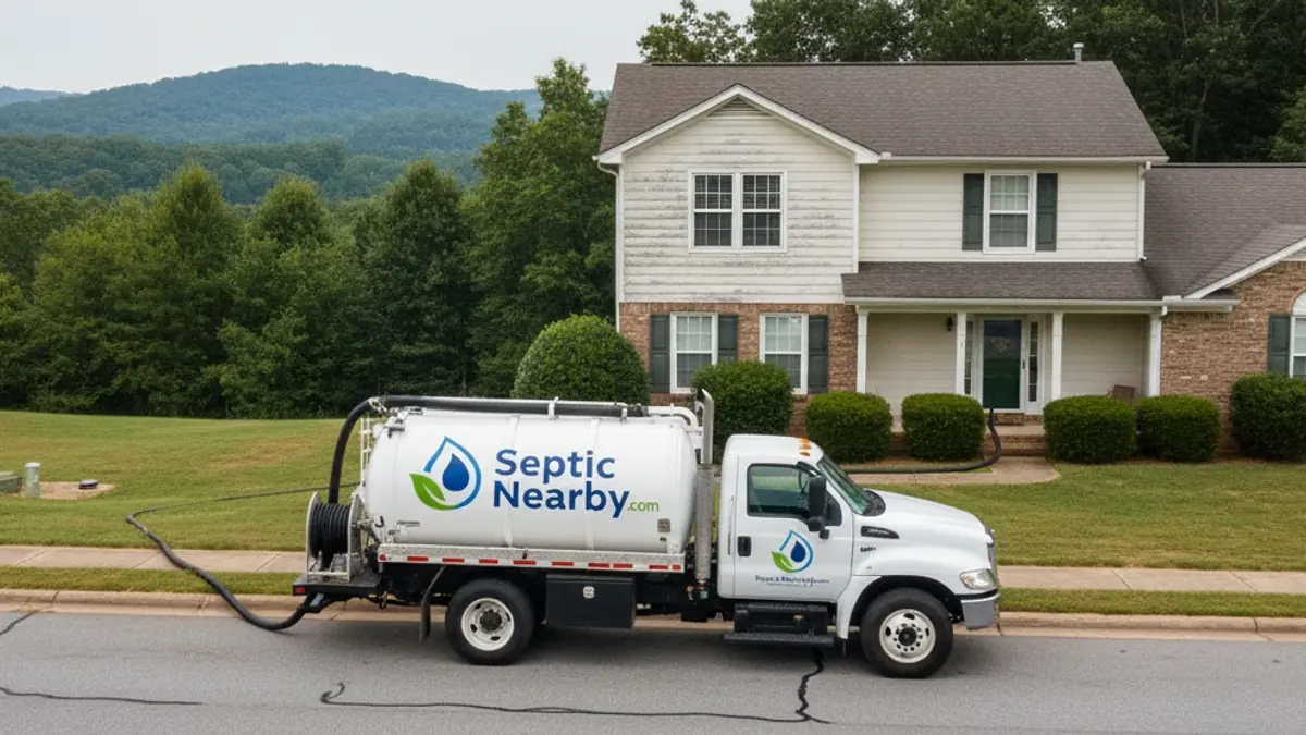 Illustrative photo of septic service in a residential area of Aragon, GA
