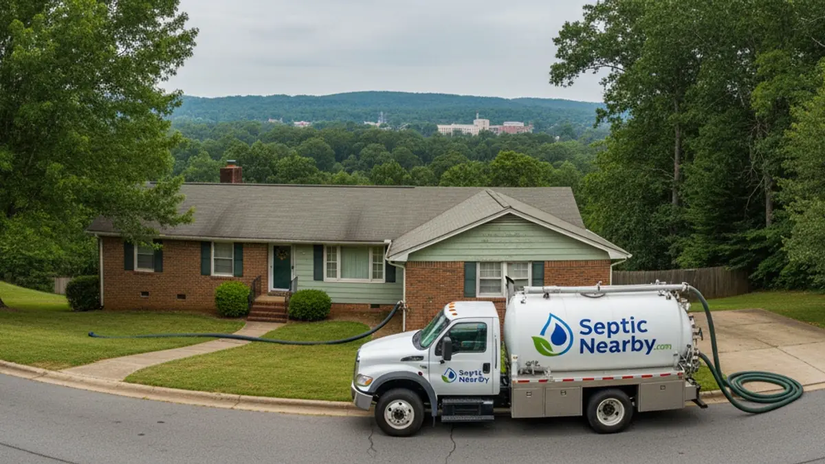 Illustrative photo of septic service in a residential area of Athens, GA