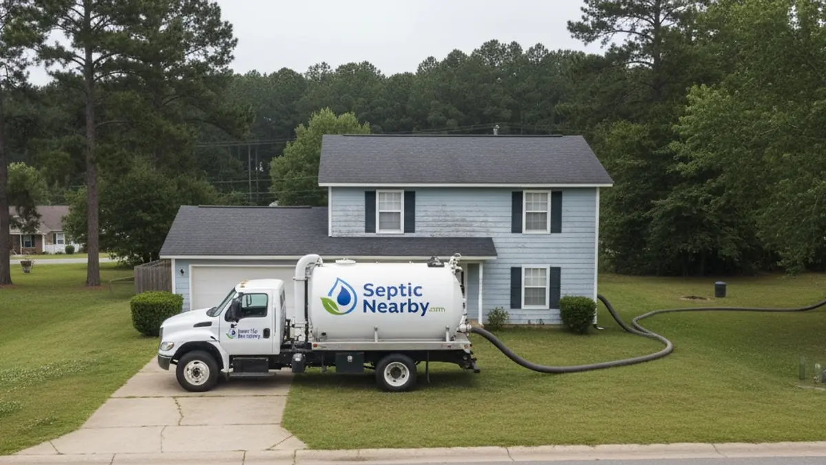 Illustrative photo of septic service in a residential area of Blackshear, GA