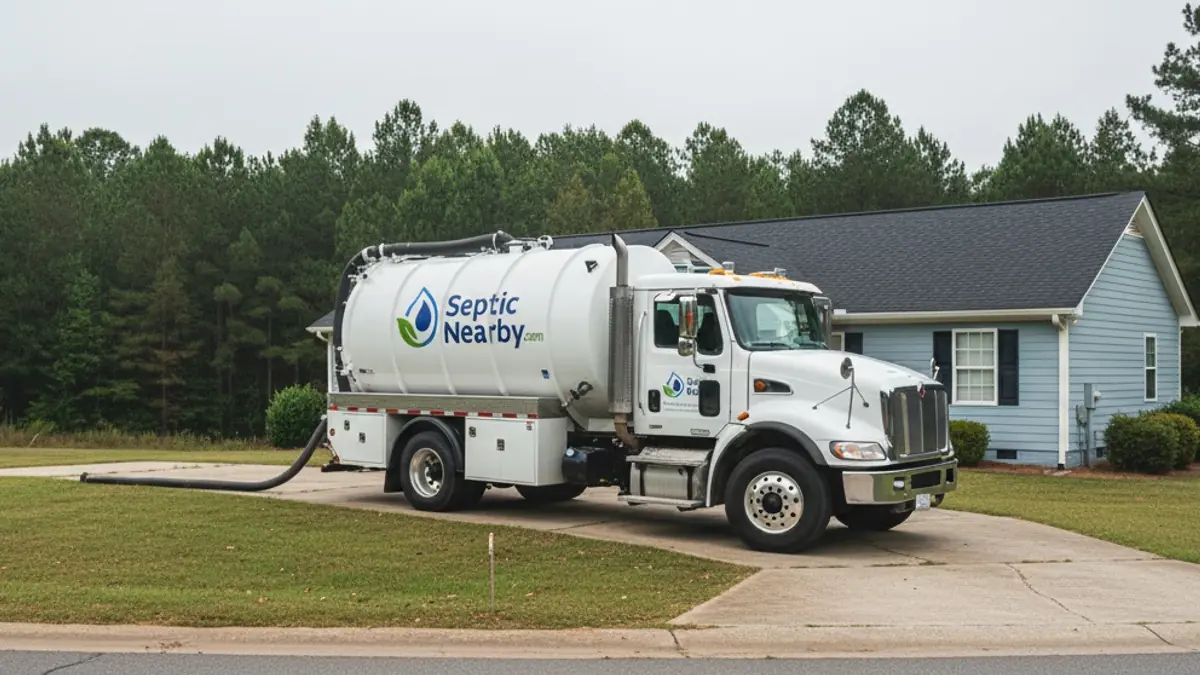 Illustrative photo of septic service in a residential area of Bloomingdale, GA