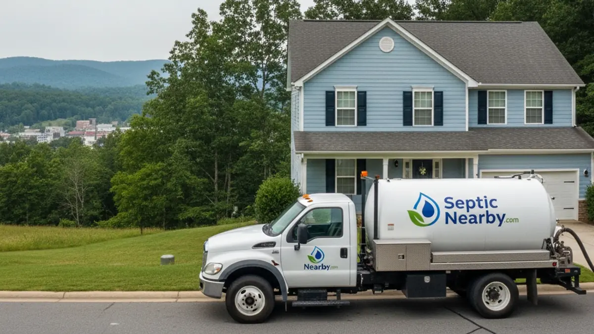 Illustrative photo of septic service in a residential area of Blue Ridge, GA