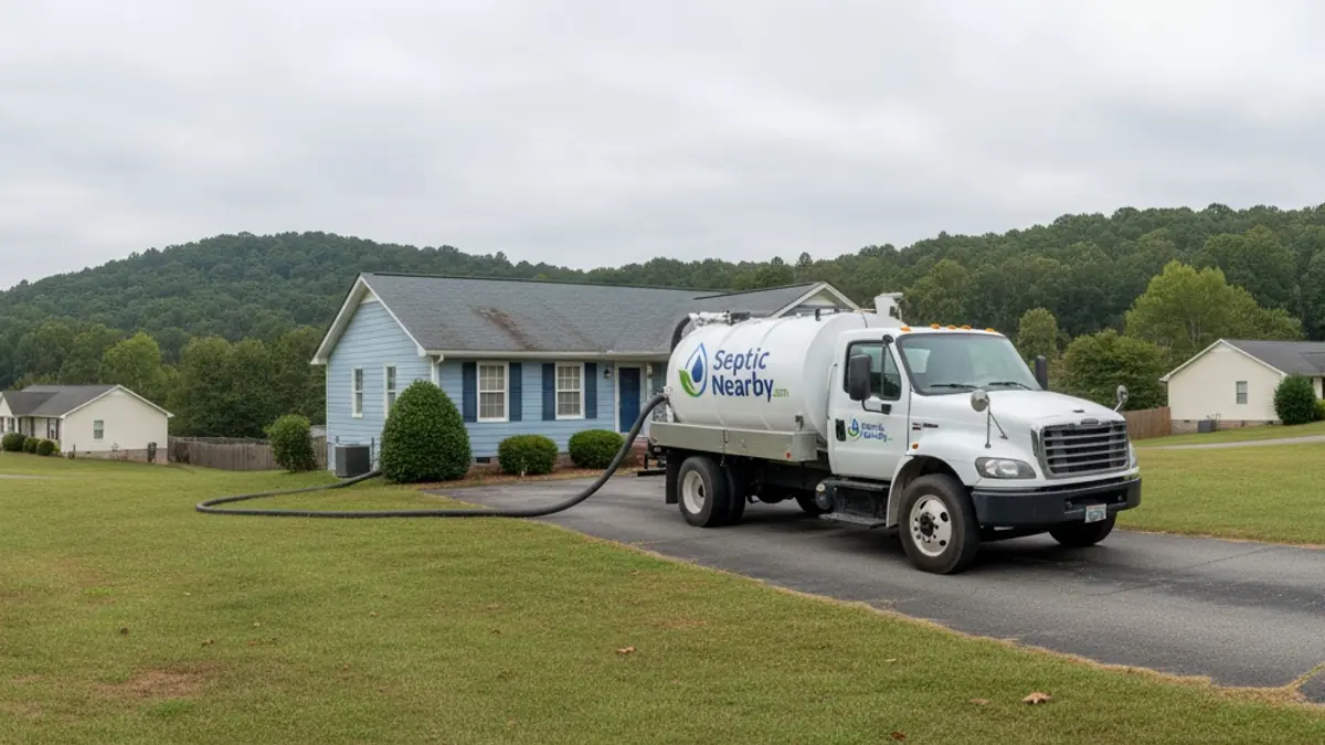 Illustrative photo of septic service in a residential area of Brookfield, GA