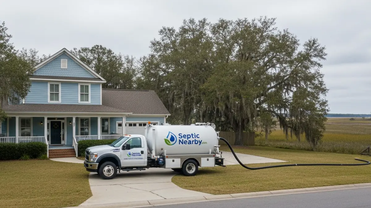 Illustrative photo of septic service in a residential area of Brunswick, GA