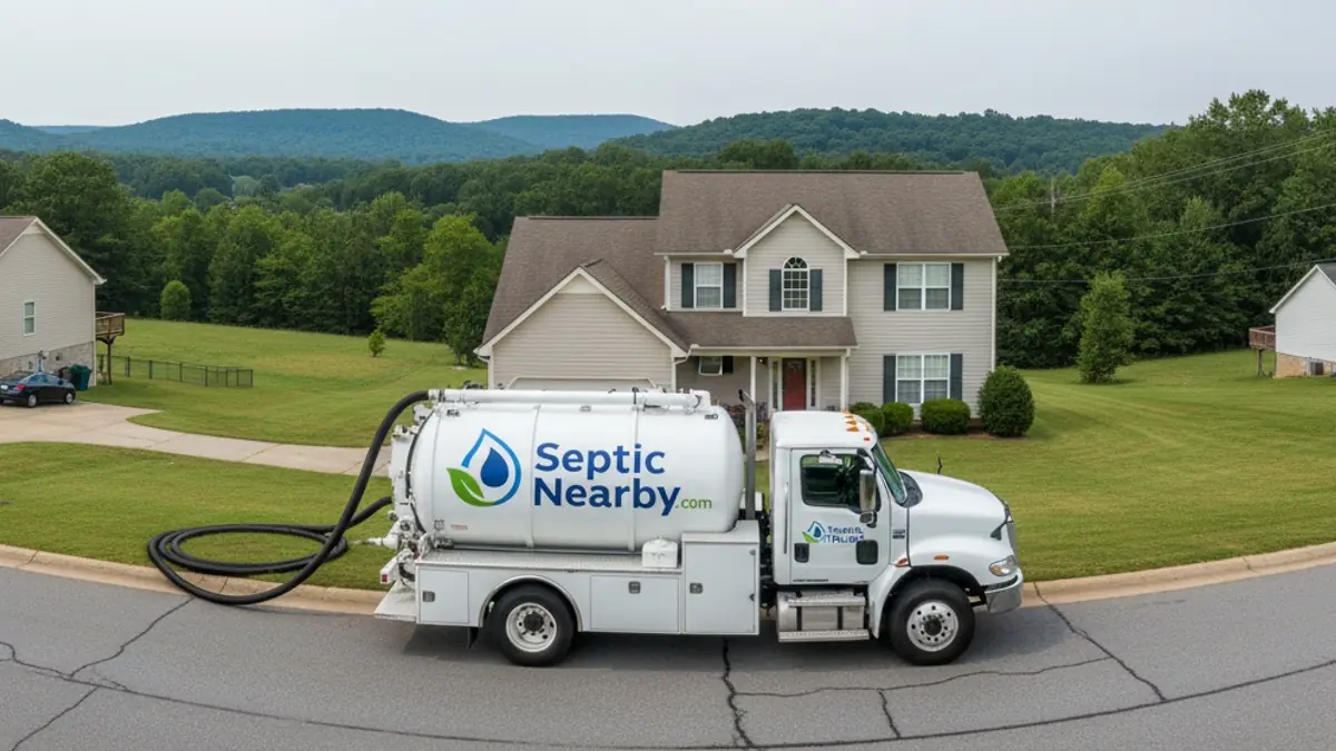 Illustrative photo of septic service in a residential area of Carnesville, GA