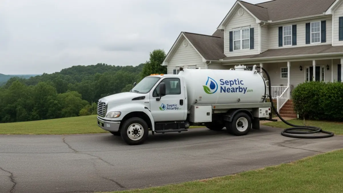 Illustrative photo of septic service in a residential area of Carrollton, GA