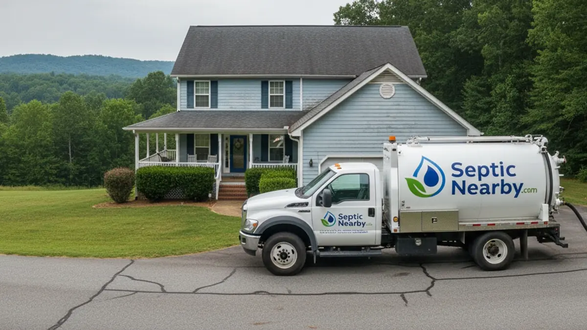 Illustrative photo of septic service in a residential area of Cohutta, GA