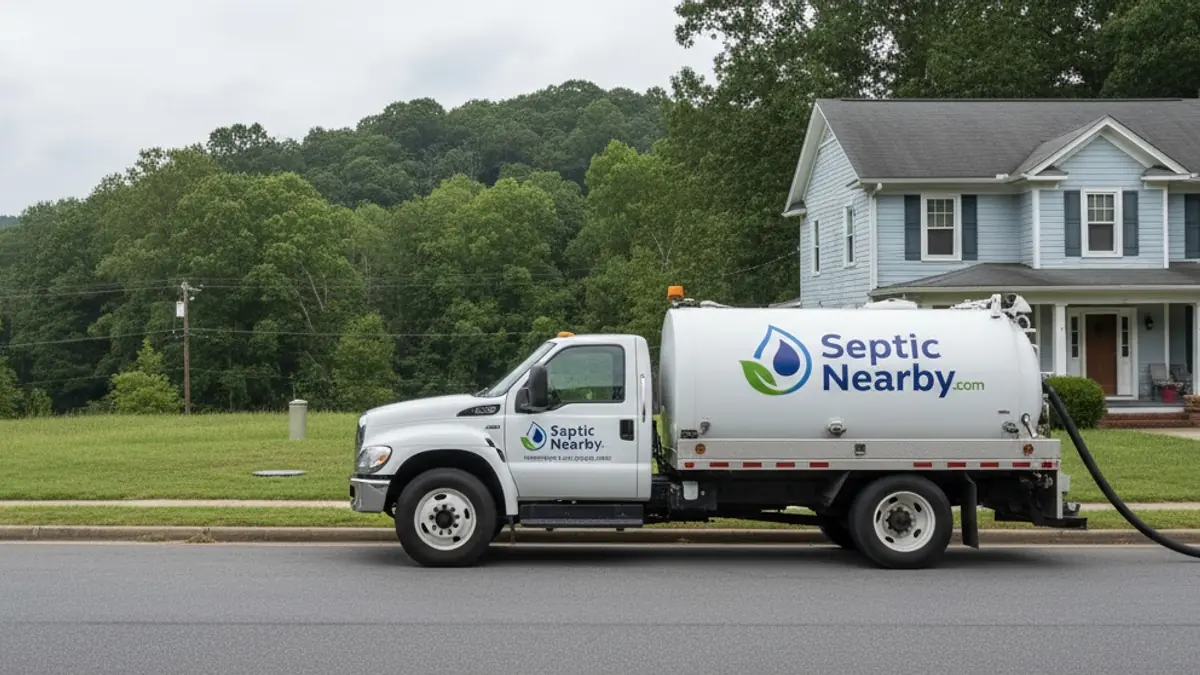 Illustrative photo of septic service in a residential area of Commerce, GA