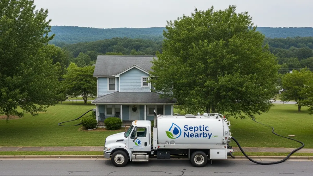 Illustrative photo of septic service in a residential area of Concord, GA