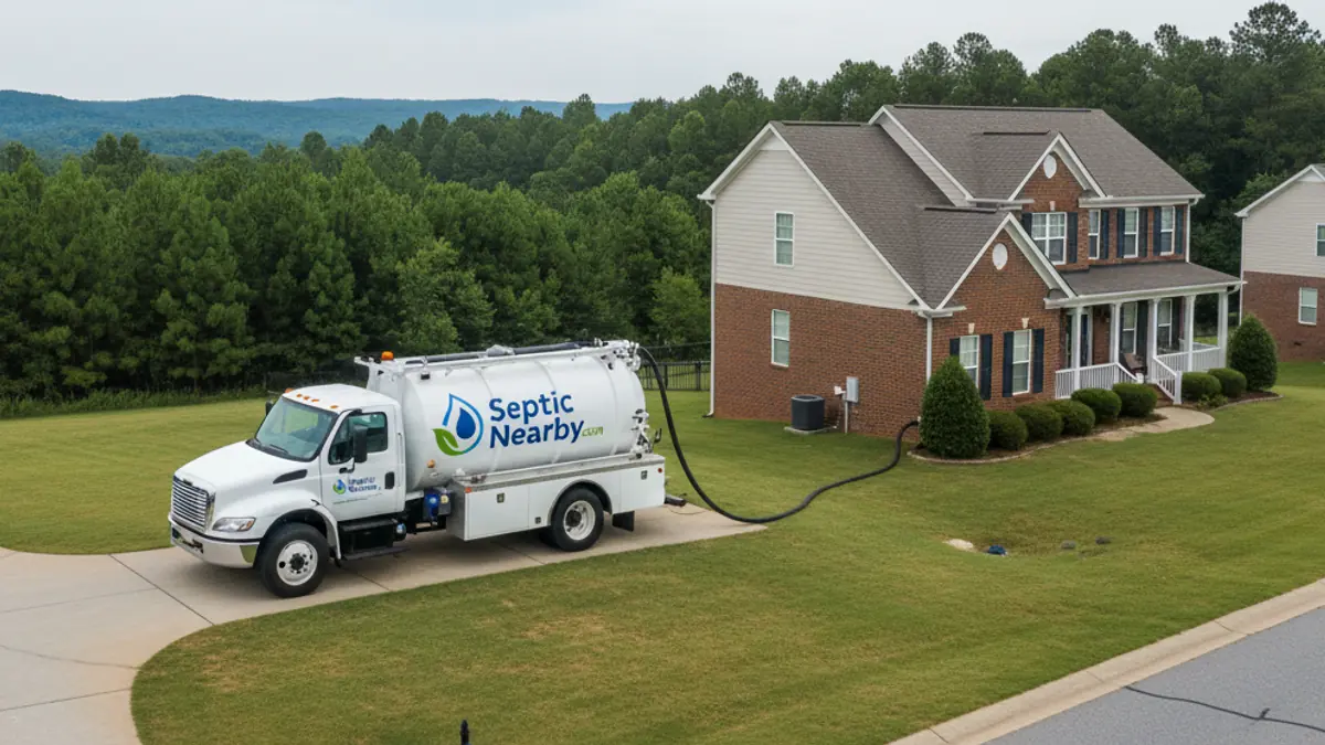 Illustrative photo of septic service in a residential area of Dallas, GA
