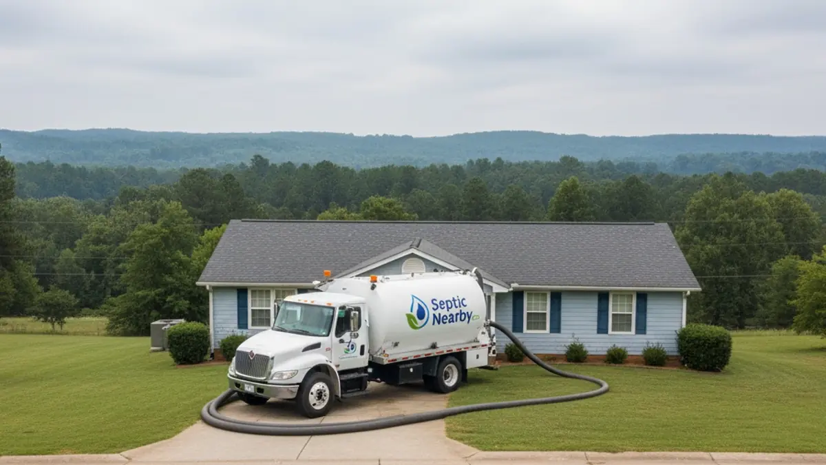 Illustrative photo of septic service in a residential area of Dearing, GA