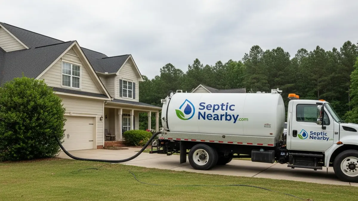 Illustrative photo of septic service in a residential area of Douglasville, GA