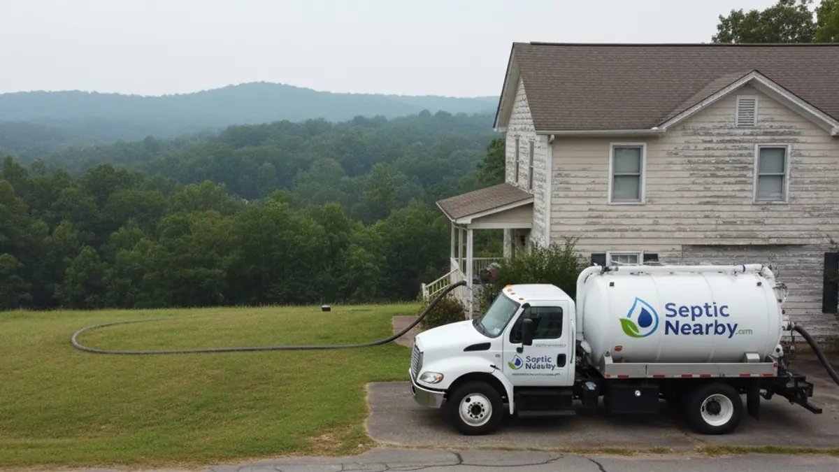 Illustrative photo of septic service in a residential area of East Ellijay, GA