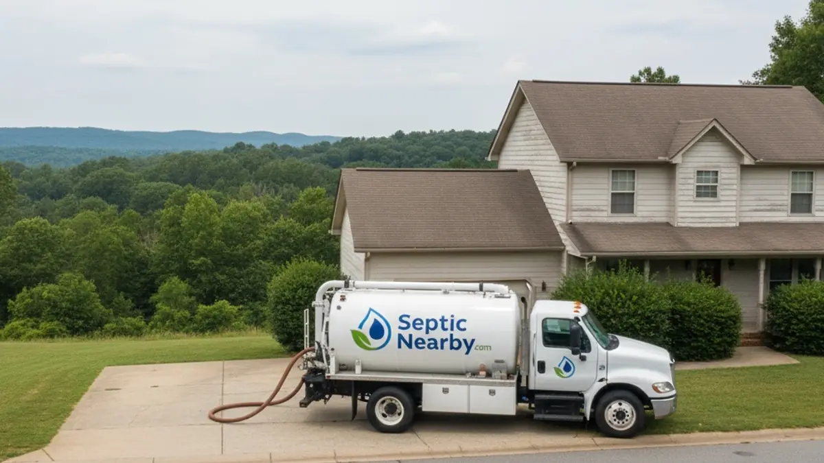 Illustrative photo of septic service in a residential area of Eton, GA