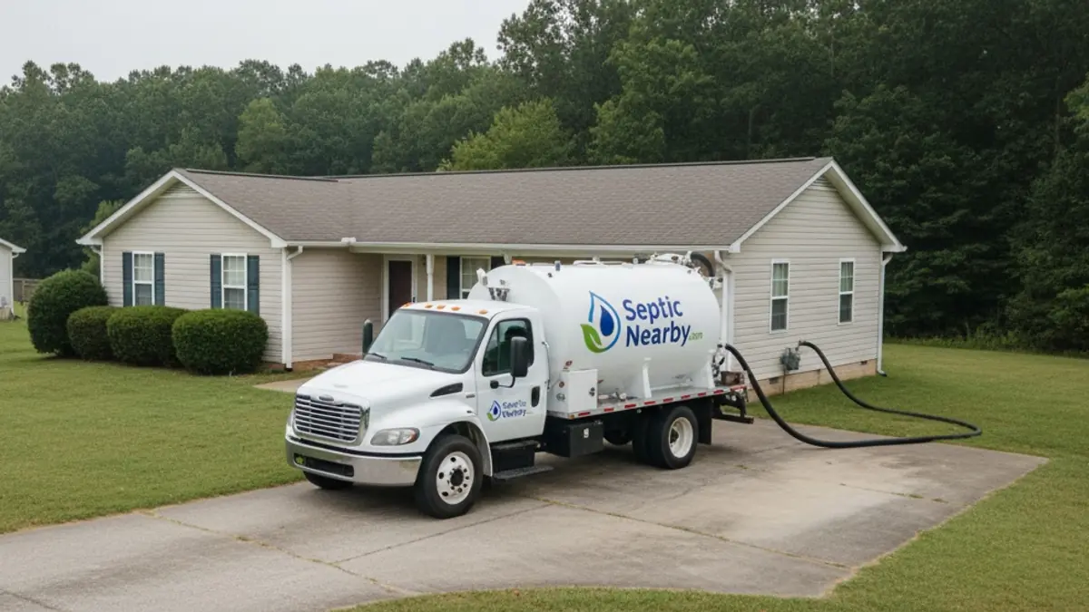 Illustrative photo of septic service in a residential area of Franklin Springs, GA