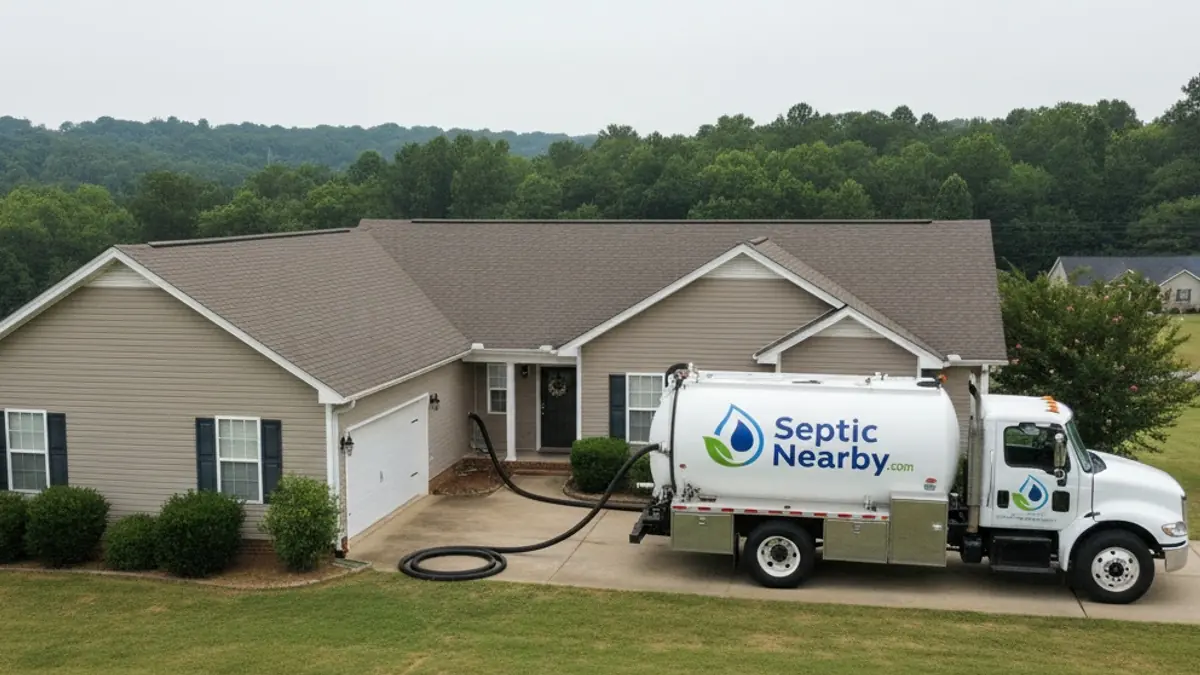 Illustrative photo of septic service in a residential area of Grantville, GA