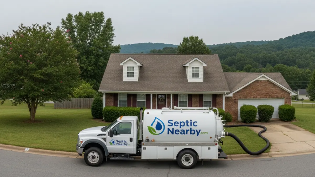 Illustrative photo of septic service in a residential area of Graysville, GA