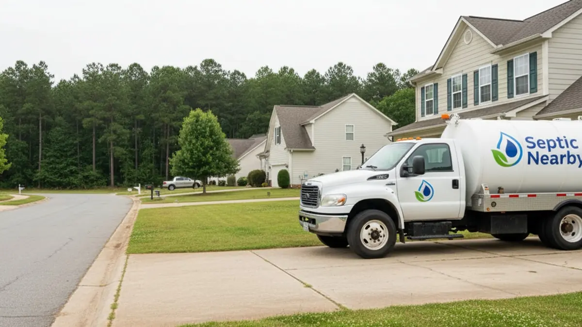Illustrative photo of septic service in a residential area of Grovetown, GA