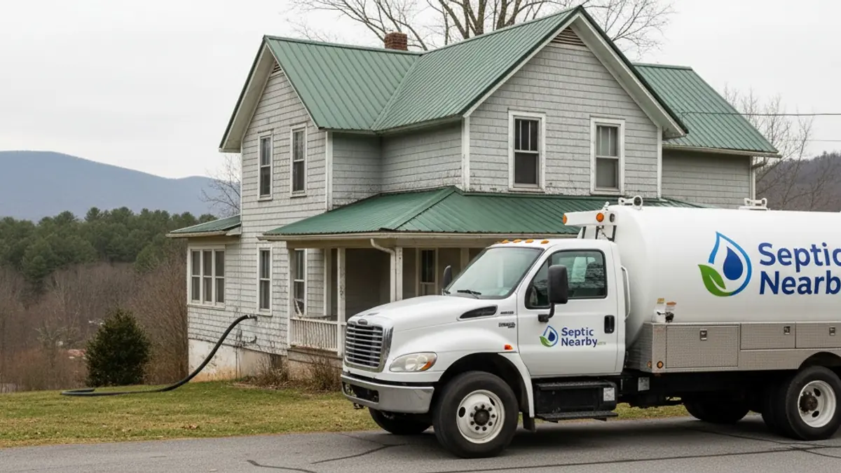 Illustrative photo of septic service in a residential area of Hiawassee, GA