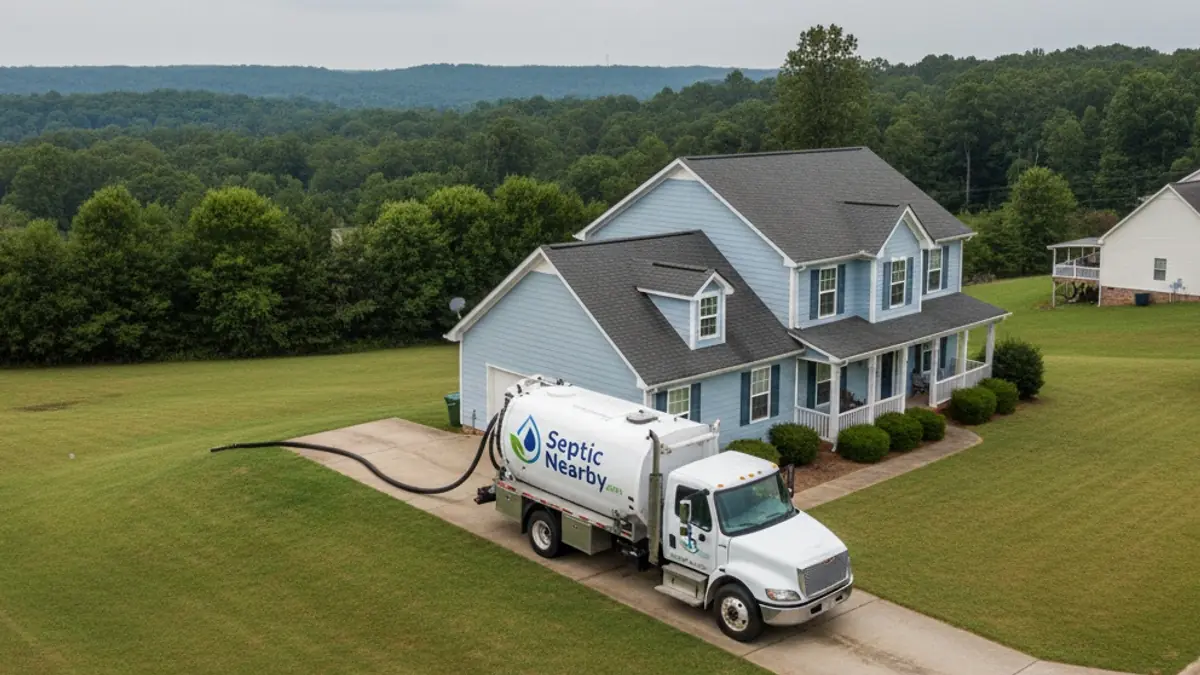 Illustrative photo of septic service in a residential area of Lenox, GA
