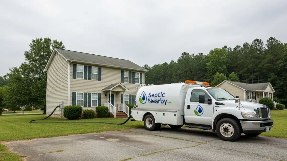 Illustrative photo of septic service in a residential area of Lexington, GA