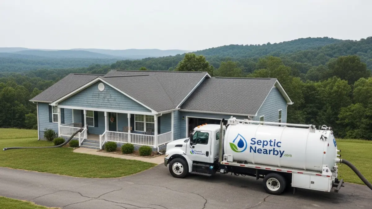 Illustrative photo of septic service in a residential area of Lyerly, GA