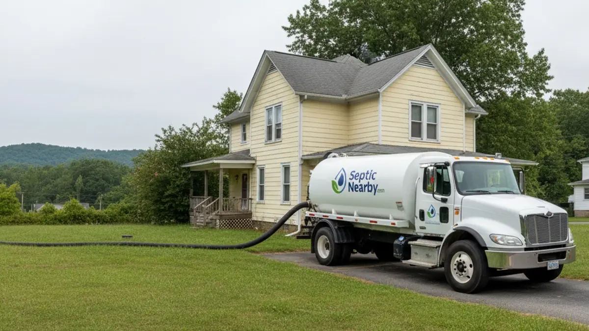 Illustrative photo of septic service in a residential area of Menlo, GA