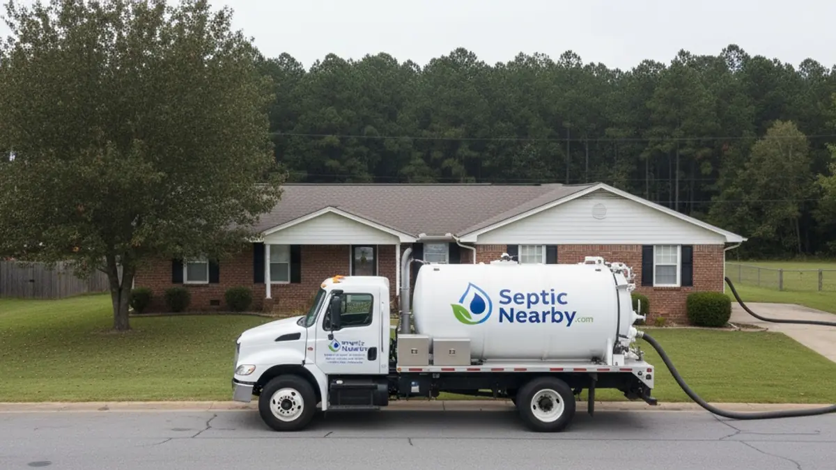 Illustrative photo of septic service in a residential area of Mershon, GA