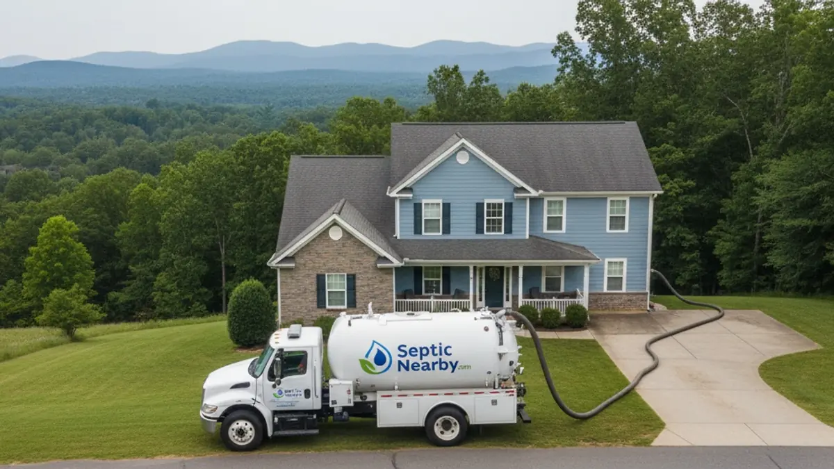 Illustrative photo of septic service in a residential area of Morganton, GA