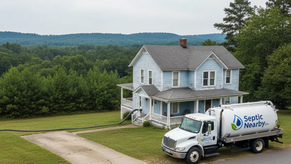 Illustrative photo of septic service in a residential area of Musella, GA