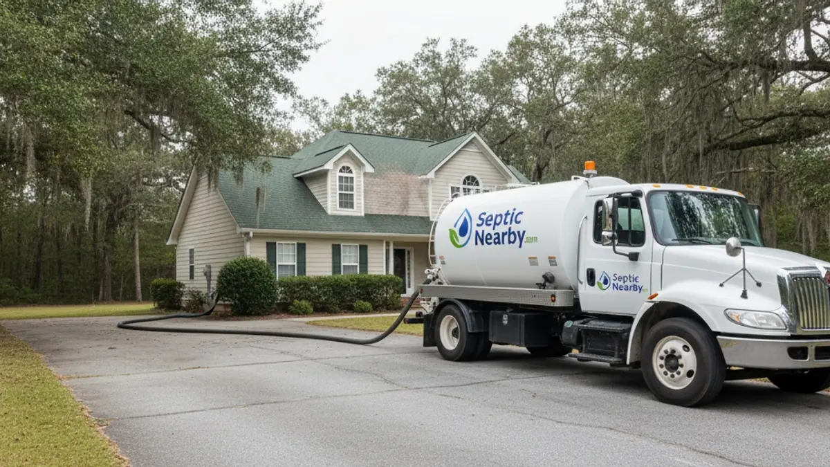 Illustrative photo of septic service in a residential area of Patterson, GA