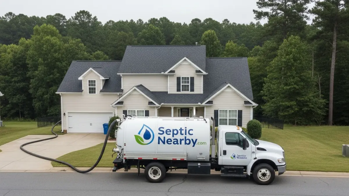 Illustrative photo of septic service in a residential area of Perry, GA