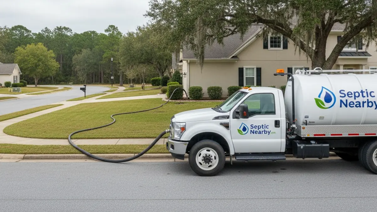 Illustrative photo of septic service in a residential area of Pooler, GA