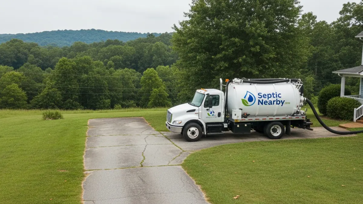 Illustrative photo of septic service in a residential area of Roberta, GA