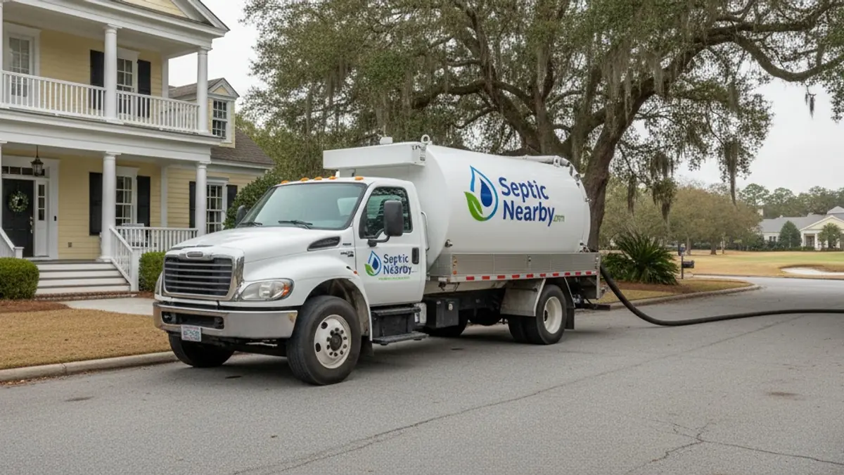 Illustrative photo of septic service in a residential area of Sea Island, GA