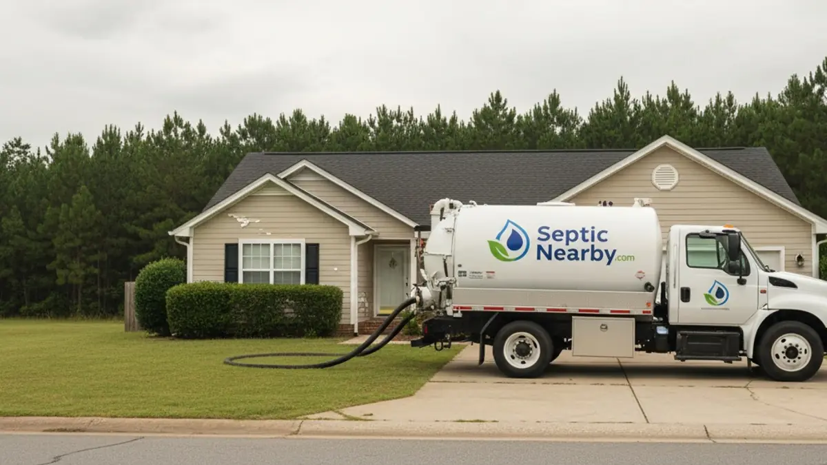 Illustrative photo of septic service in a residential area of Shiloh, GA