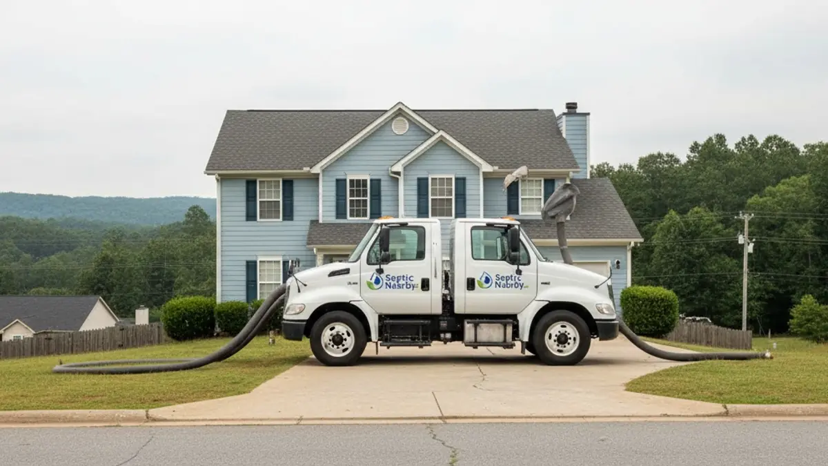 Illustrative photo of septic service in a residential area of Smithville, GA