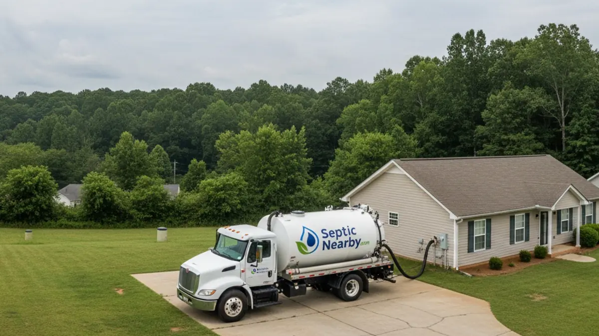 Illustrative photo of septic service in a residential area of Sunny Side, GA