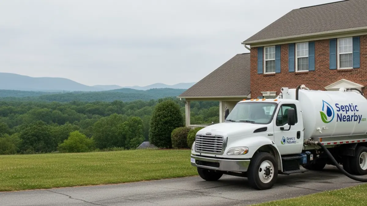 Illustrative photo of septic service in a residential area of Tennga, GA