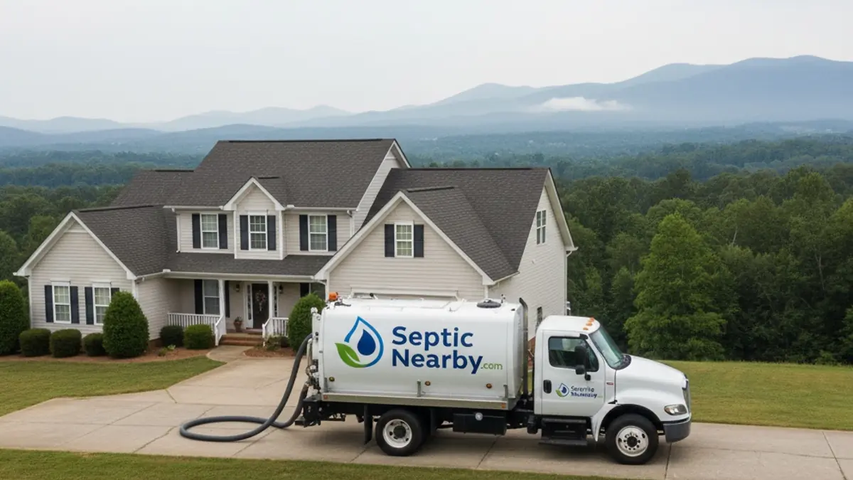 Illustrative photo of septic service in a residential area of Toccoa Falls, GA