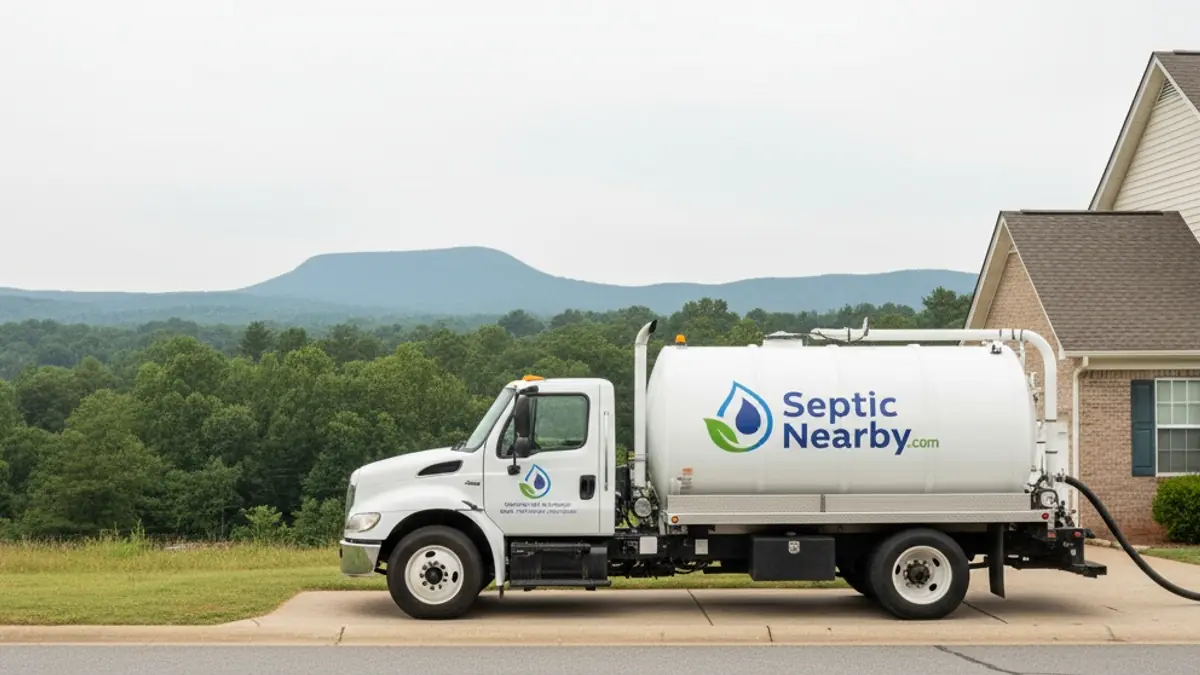 Illustrative photo of septic service in a residential area of Trion, GA