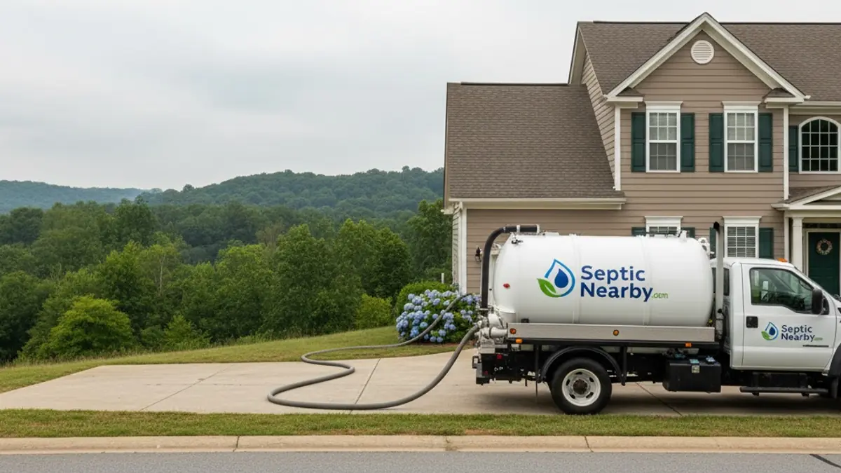 Illustrative photo of septic service in a residential area of Tucker, GA