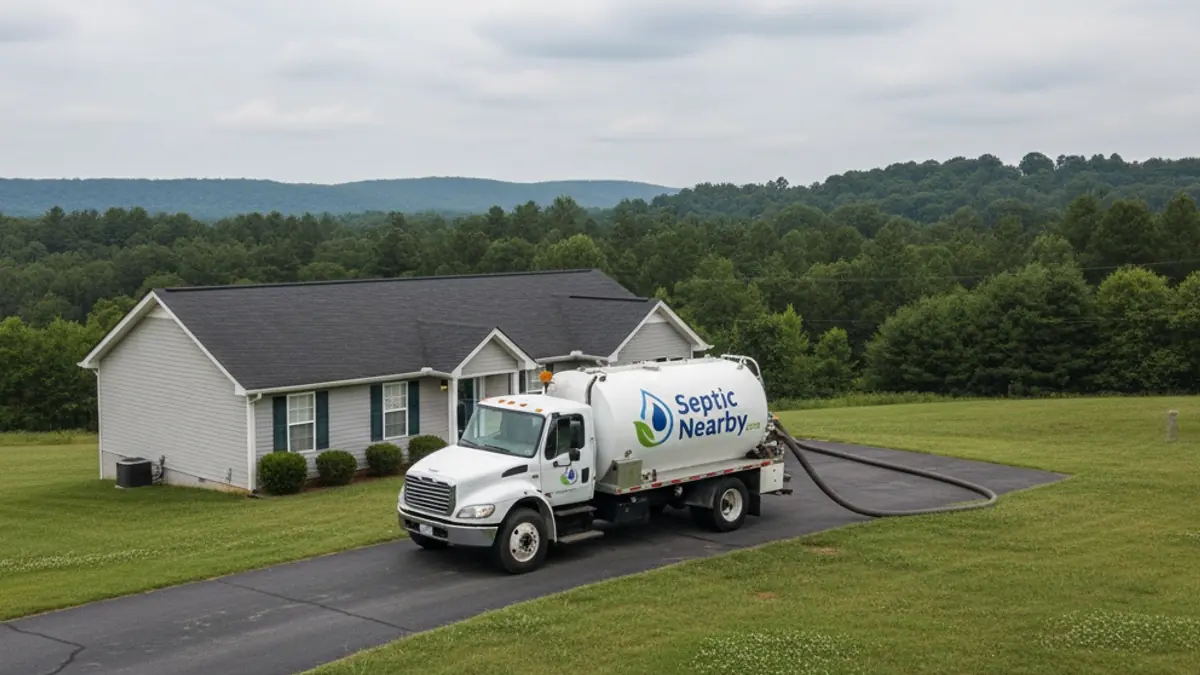 Illustrative photo of septic service in a residential area of Tunnel Hill, GA