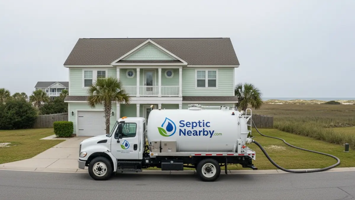 Illustrative photo of septic service in a residential area of Tybee Island, GA