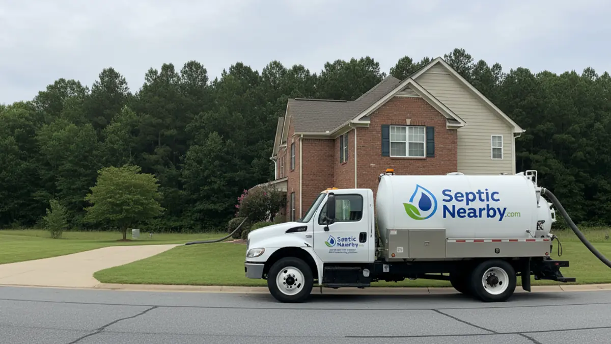 Illustrative photo of septic service in a residential area of Tyrone, GA