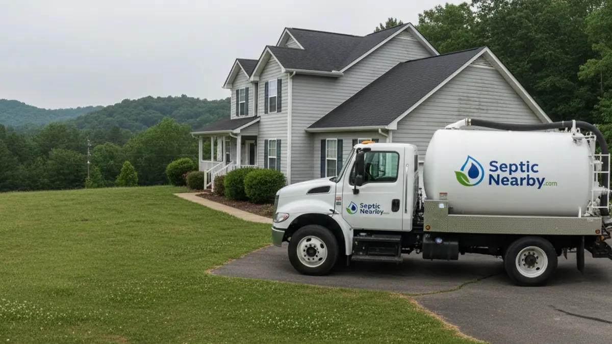 Illustrative photo of septic service in a residential area of White Oak, GA