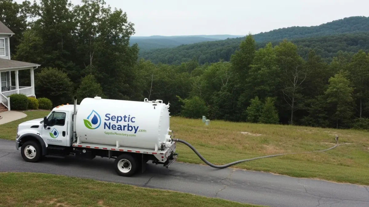 Illustrative photo of septic service in a residential area of Young Harris, GA