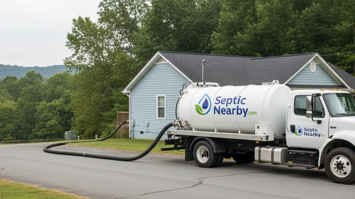 Illustrative photo of septic service in a residential area of Maysville, GA