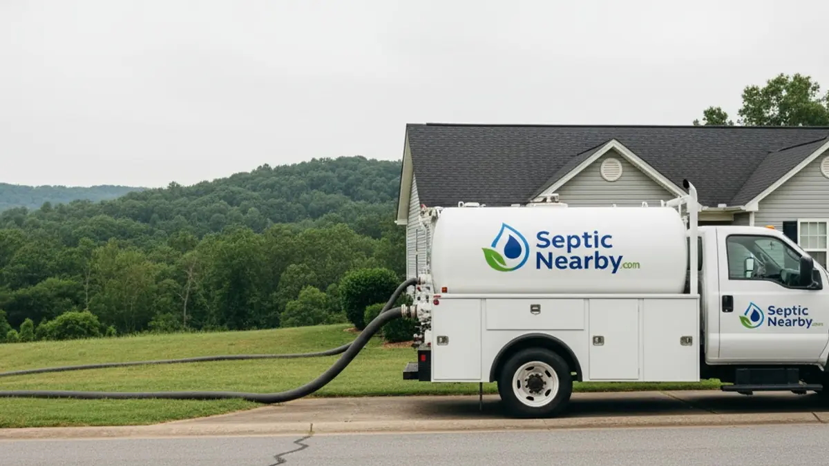 Illustrative photo of septic service in a residential area of Nicholson, GA